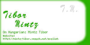 tibor mintz business card